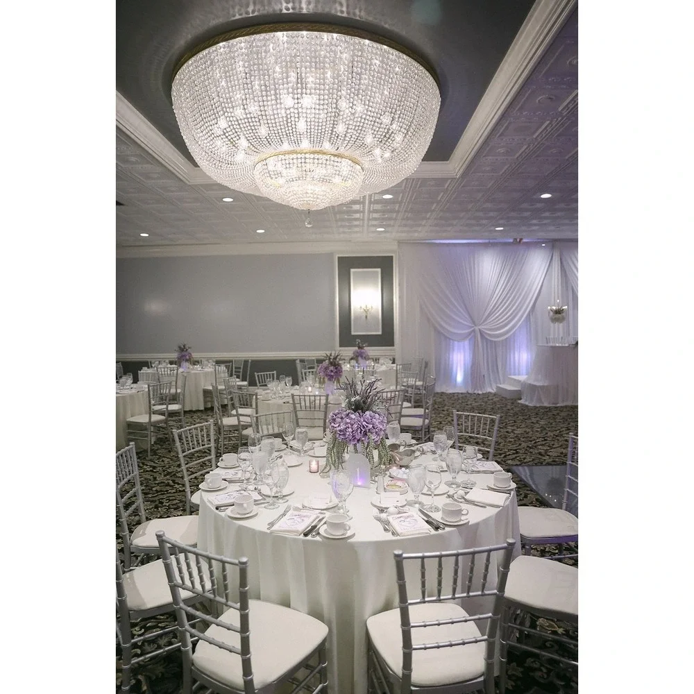 Purple Hydrangea Lavender Wedding Centerpiece Faux Floral Arrangement White Urn‎